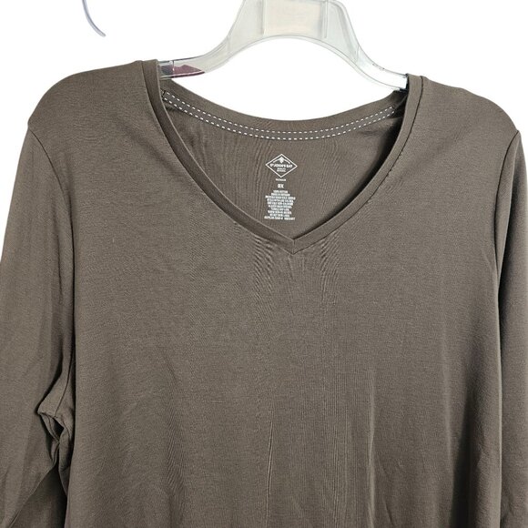 Womens Casual Basic Solid Red Brown City School Office Work St.Johns Bay 2PC 3XL - Picture 5 of 12